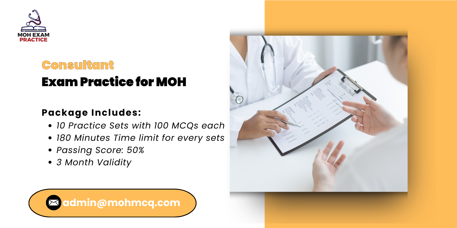 Consultant Exam Practice for MOH
