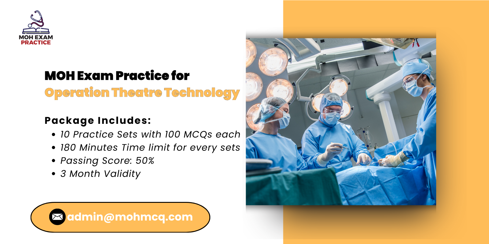 MOH Exam Practice for  Operation Theatre Technology