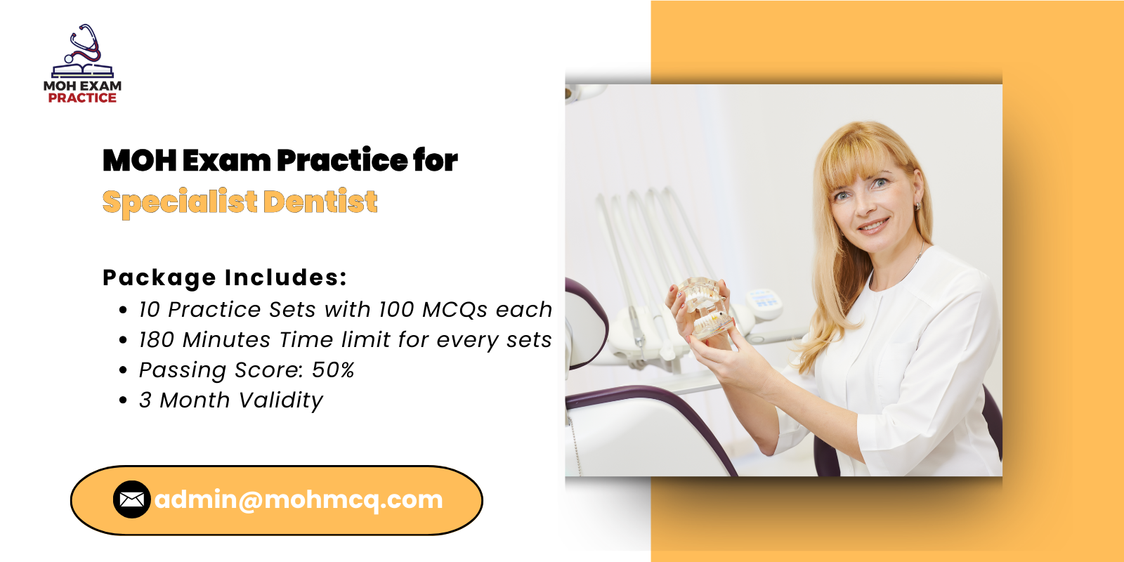 MOH Exam Practice for specialist dentist
