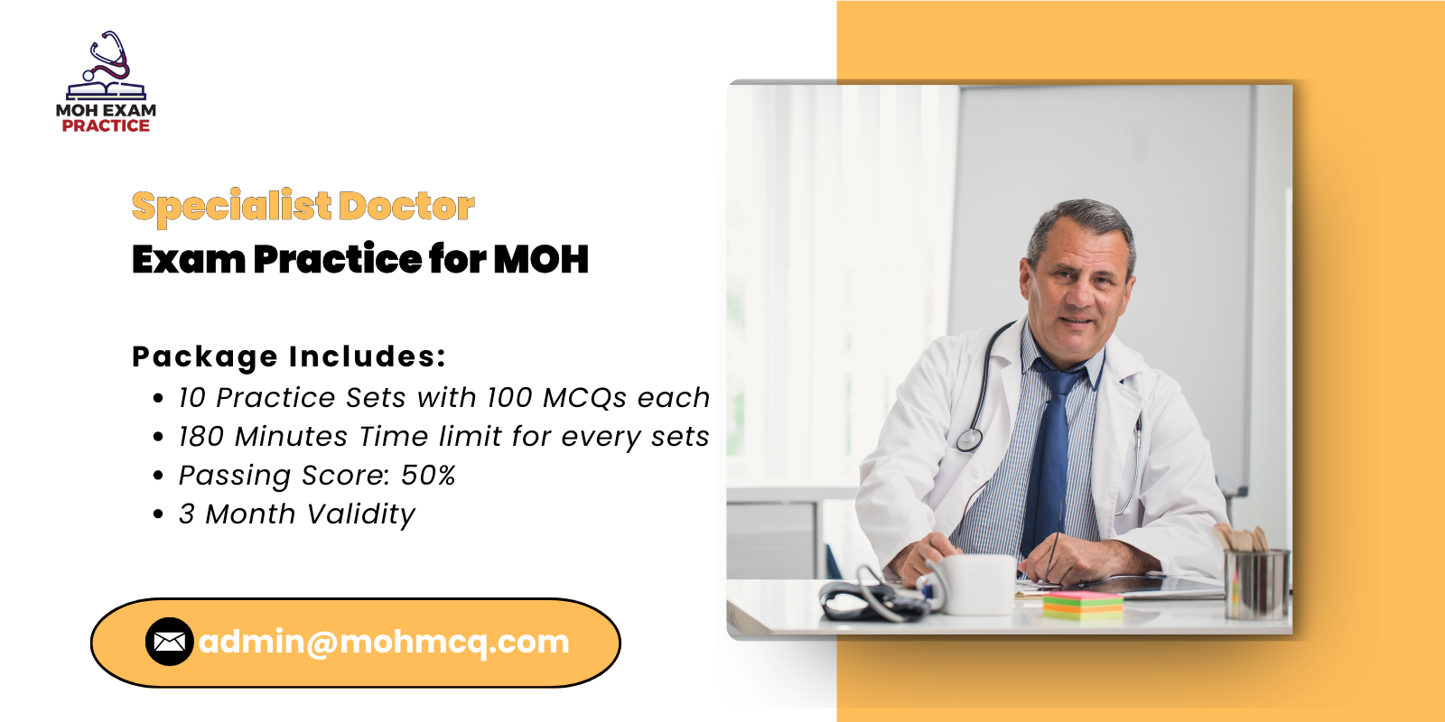 specialist doctor Exam Practice for MOH