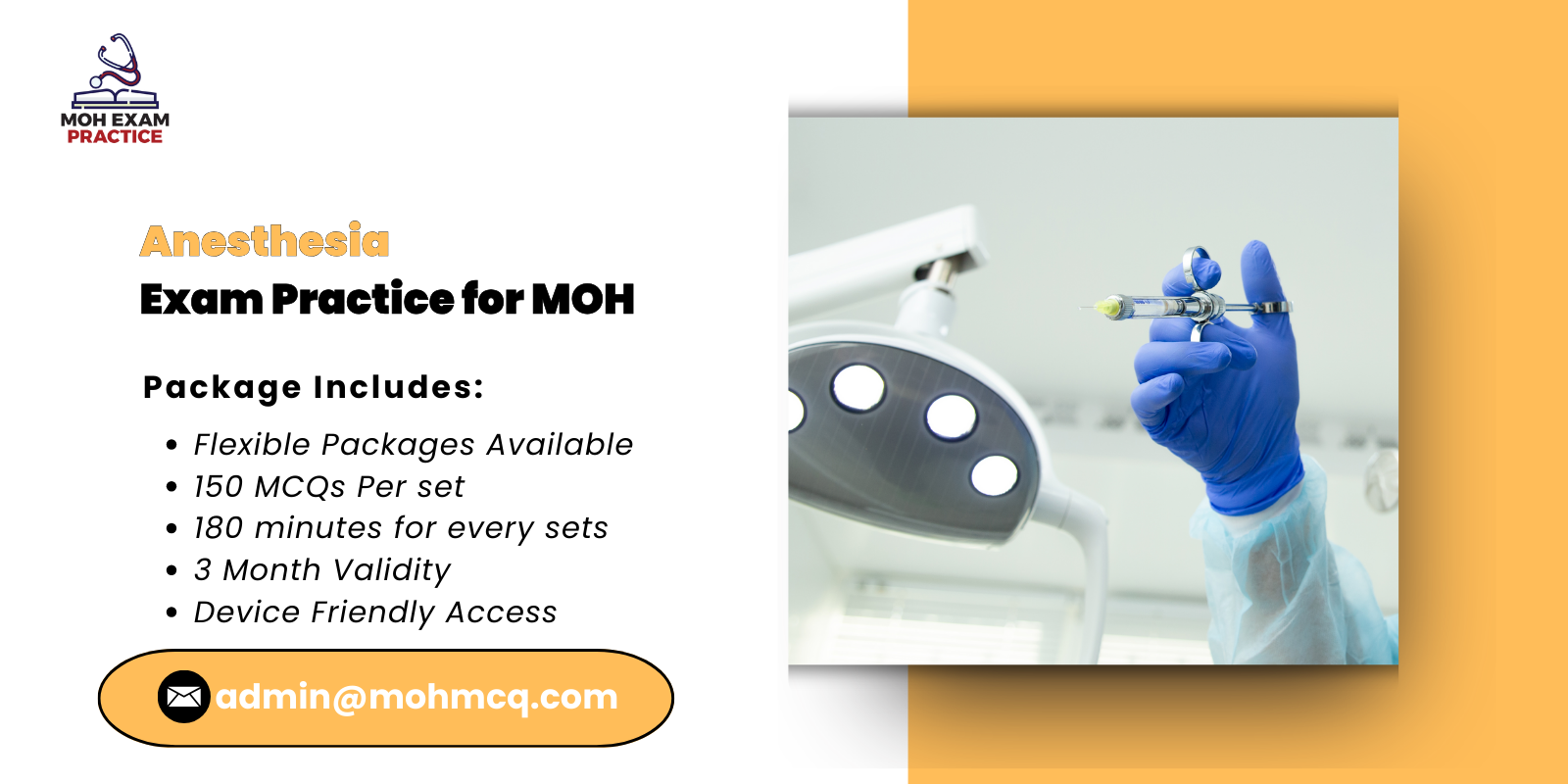 Anesthesia Exam Practice for MOH