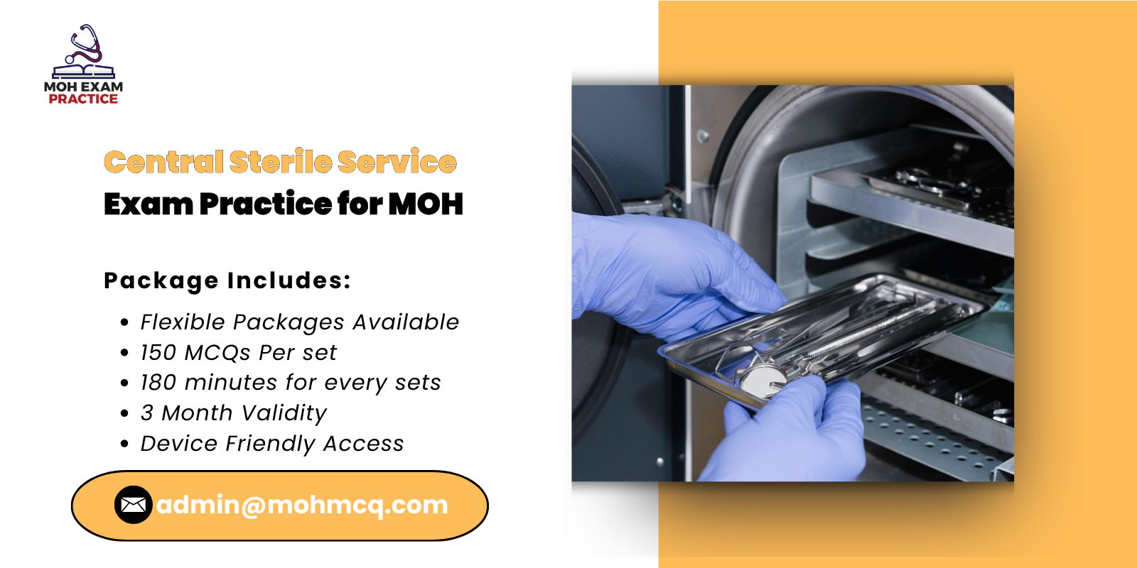 Central Sterile Service Exam Practice for MOH