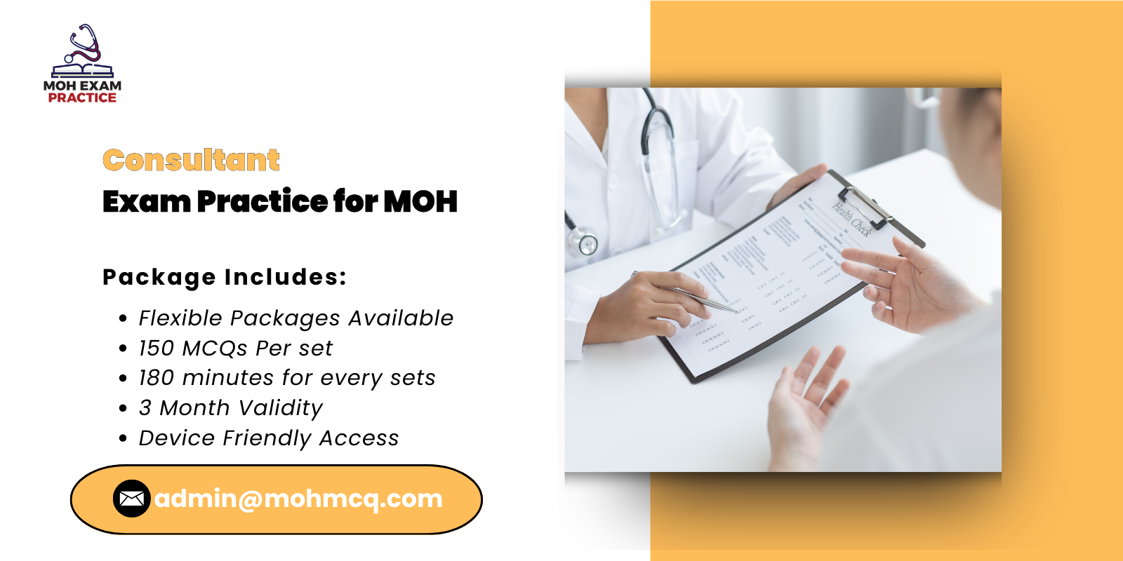 Consultant Exam Practice for MOH