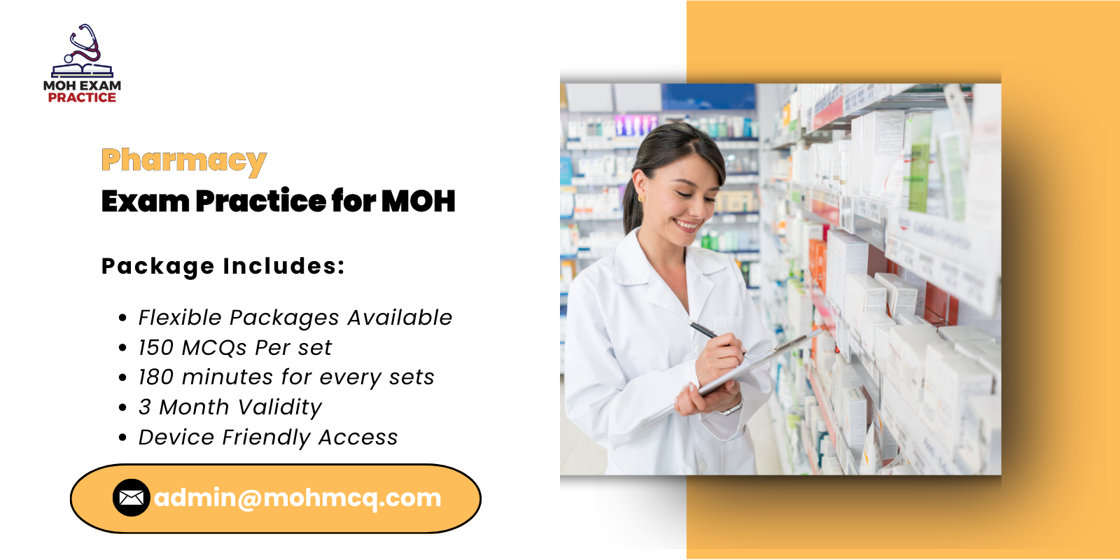 Pharmacy Exam Practice for MOH