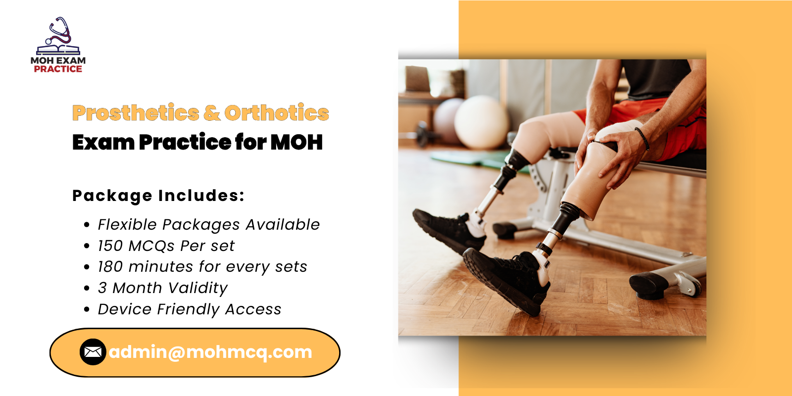 Prosthetics & Orthotics Exam Practice for MOH