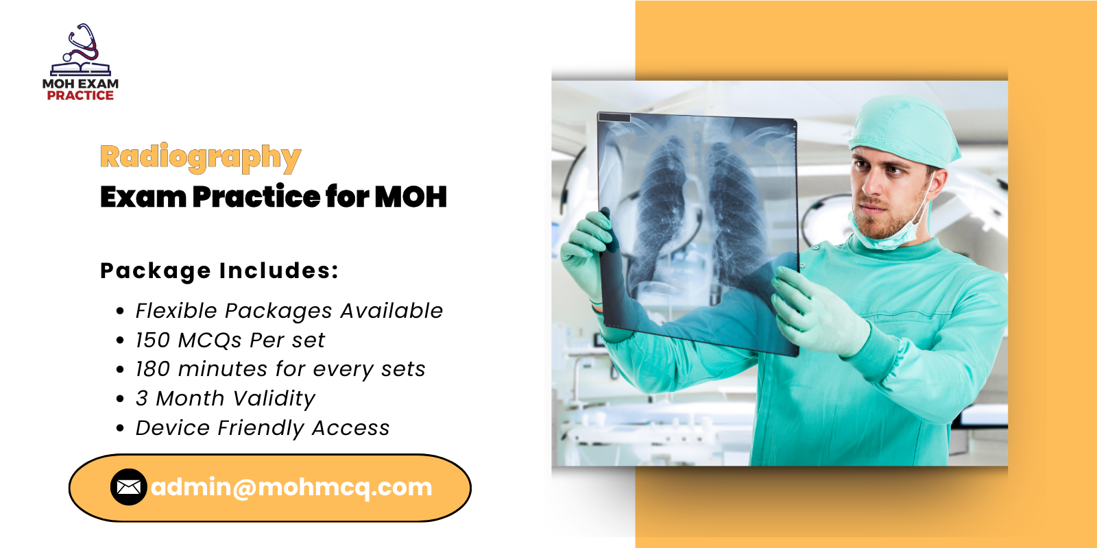 Radiography Exam Practice for MOH