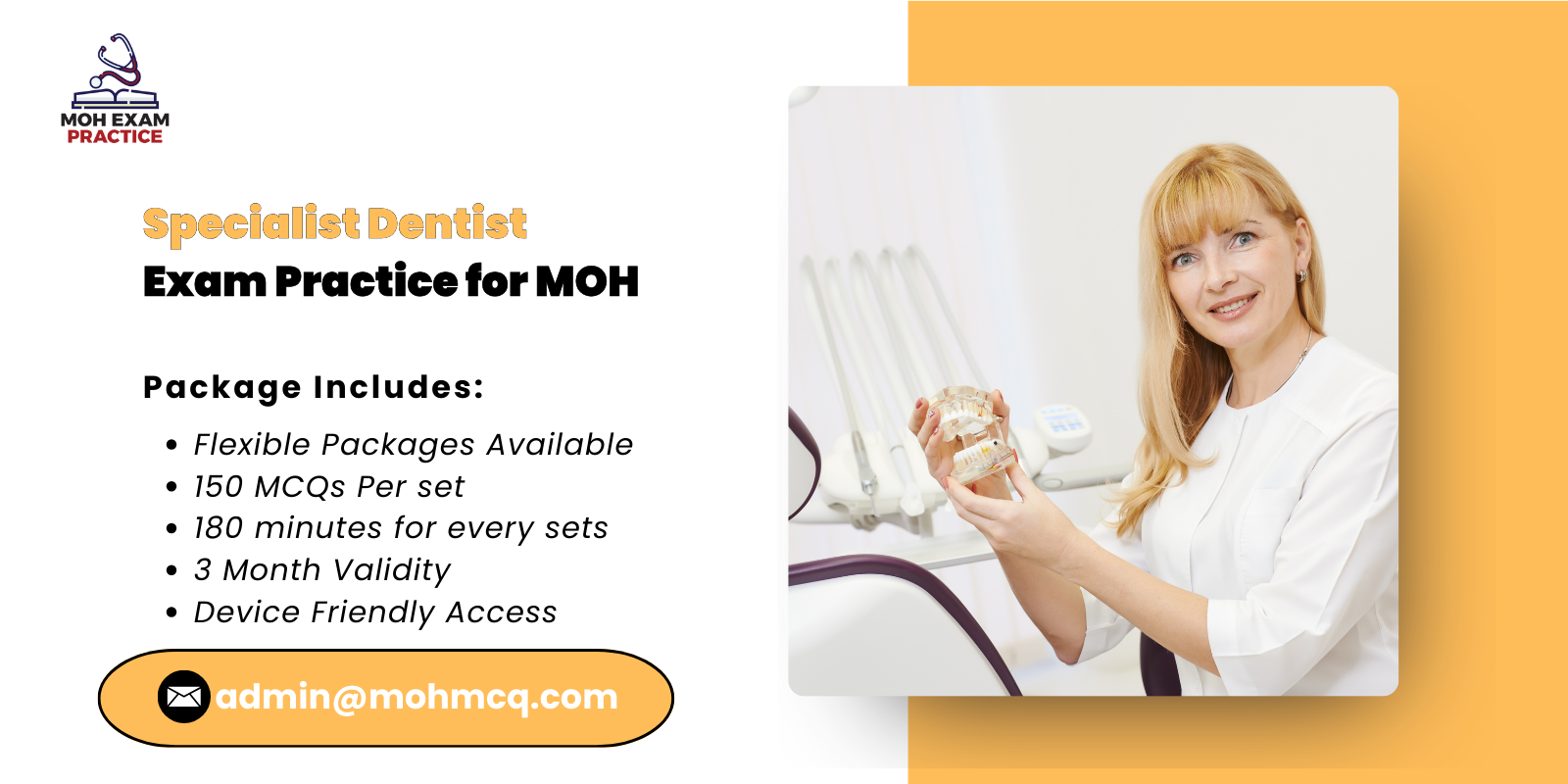 Specialist Dentist Exam Practice for MOH