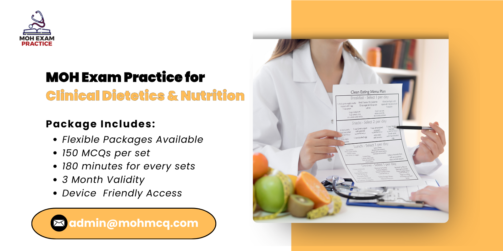 MOH Exam Practice for Clinical Dietetics Nutrition